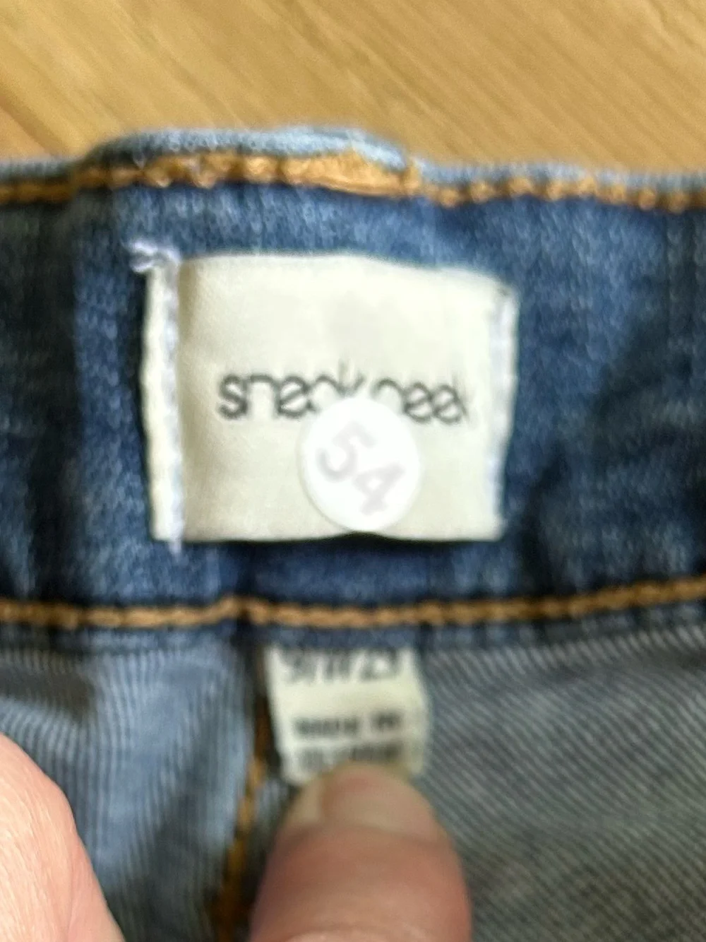 NWOT Sneak Peek Star Bottom high rise distressed flare jeans